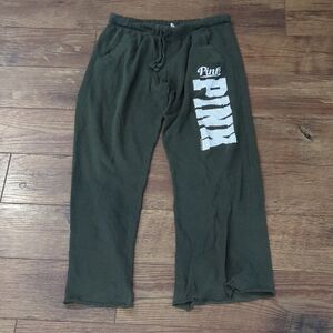 Victoria's Secret Green PINK Sweatpants 2000's Y2K